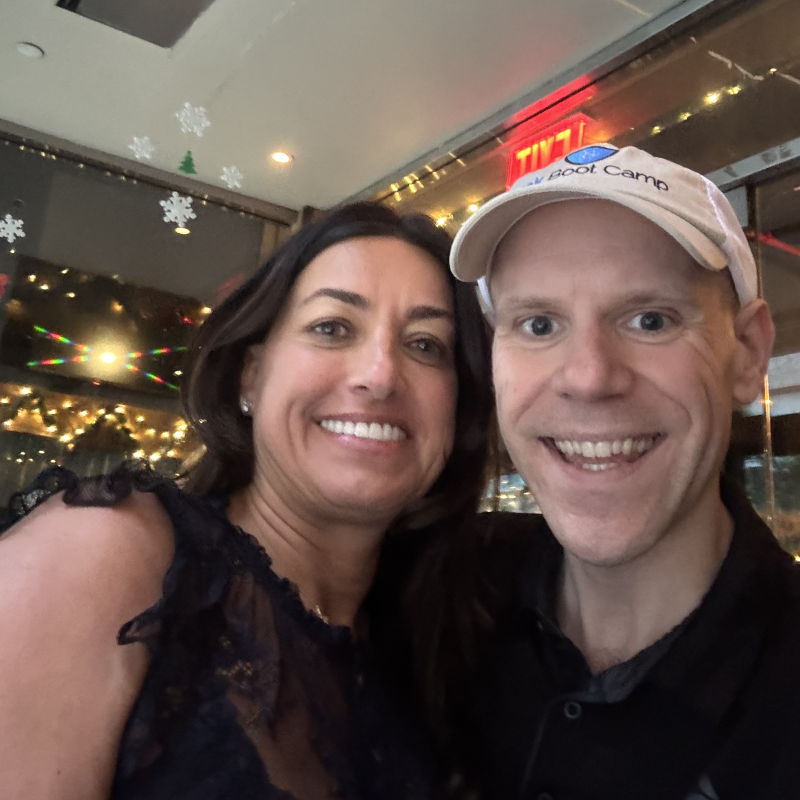 Matt Sabatello and Nicole O'Donnell smiling at the Resilient Hope Book Launch in Manhattan