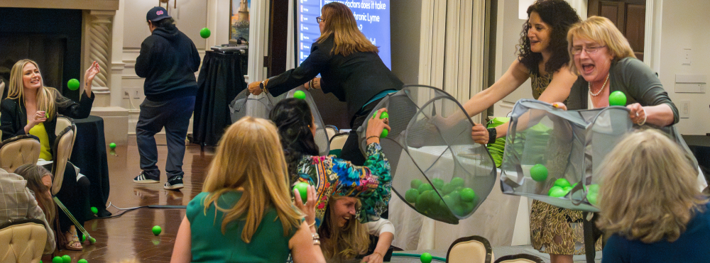 Lyme Game Show activities and audience participation at the Lyme Warrior gala