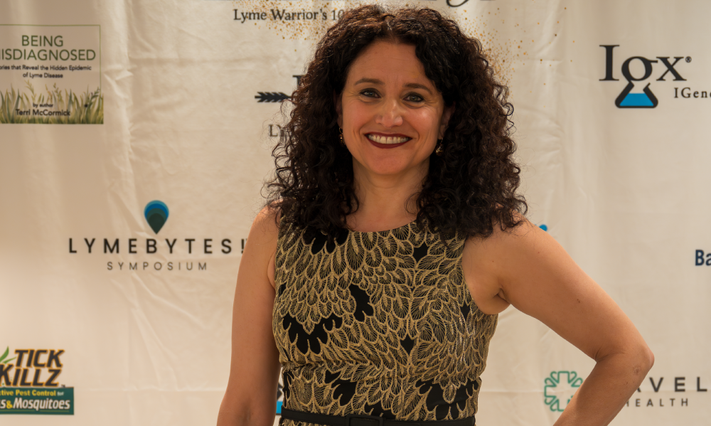 Nicole Bell speaking at the Lyme Warrior 10th Anniversary Gala