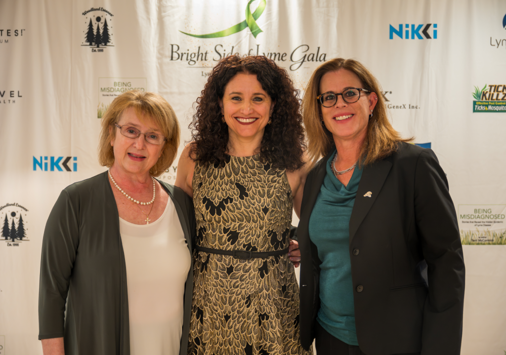 Dr. Eva Sapi, Nicole Bell, and Dr. Monica Embers at the Lyme Warrior 10th Anniversary Gala