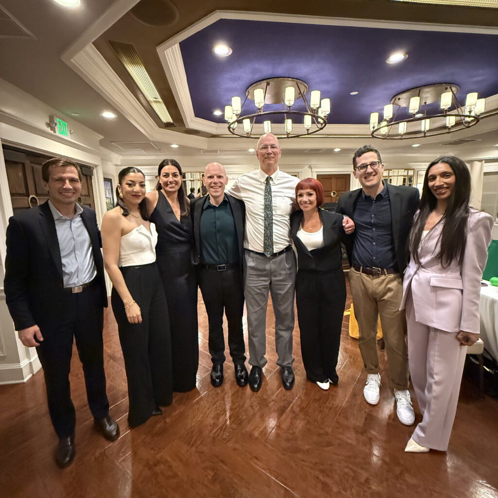 Group photo at the Lyme Warrior Gala of Brooke Stoddard, Jasmin Perdomo, Nicole O'Donnell, Matt Sabatello, Rich Johannesen, Carolann Mazza Love, Jesse Ruben, Monica Cipriani
