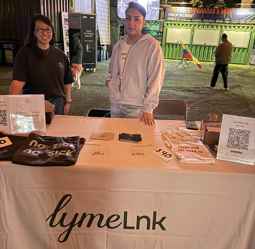 Music for Action Brings Lyme Disease Awareness to Central Park with Young the Giant & St. Lucia 5 LymeLnk education and awareness table at the Music for Action concert in Central Park