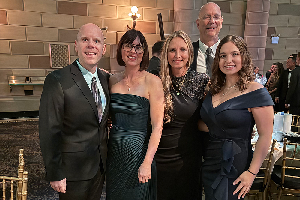Project Lyme 10th Anniversary Gala Brings Lyme Disease Researchers, Doctors, Advocates and Patients Together in NYC 15 Matt Sabatello, Jenny Buttaccio, Jennifer Russell, Lauren Russell and Rich Johannesen at the Project Lyme Gala