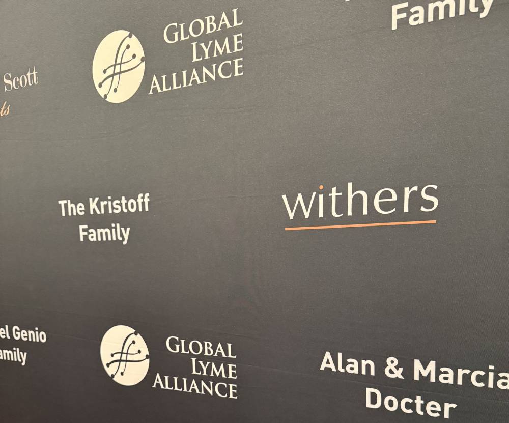 Global Lyme Alliance Gala photo backdrop at The Metropolitan Club in New York City during the 2026 GLA Gala