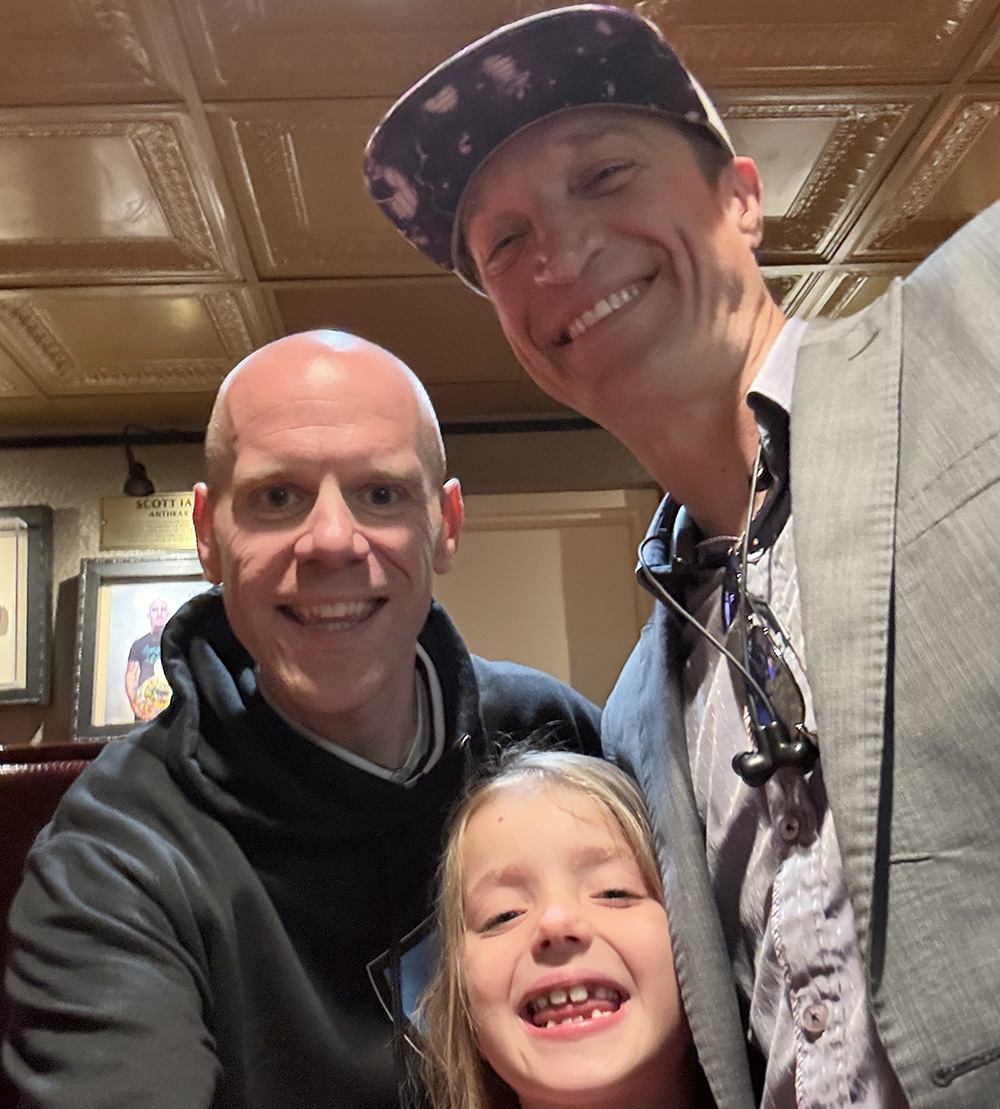 Matt Sabatello with Lyme survivor musician Oliver Lewis and his daughter Lilly at GLA First Round