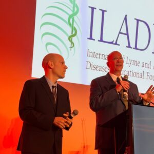 Matt Sabatello and Rich Johannesen Emceeing ILADEF Gala