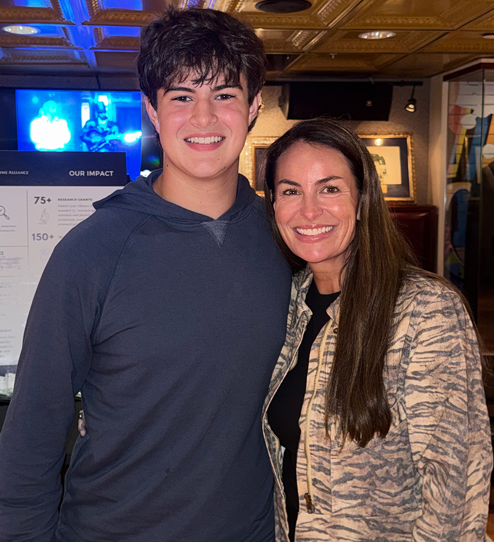 Whitman Spires with his mother Global Lyme Alliance board member Hannah Spires at GLA First Round