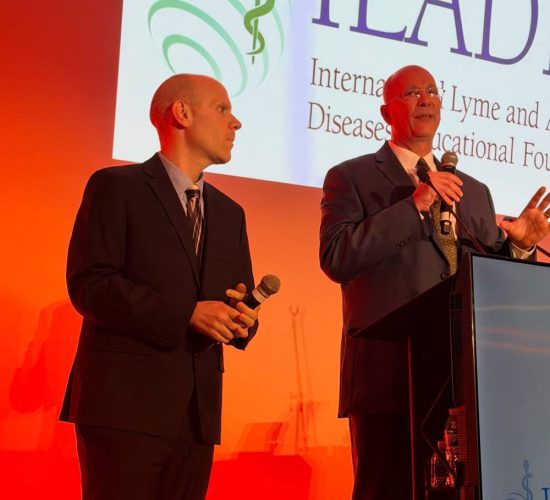 Matt Sabatello and Rich Johannesen Emceeing ILADEF Gala