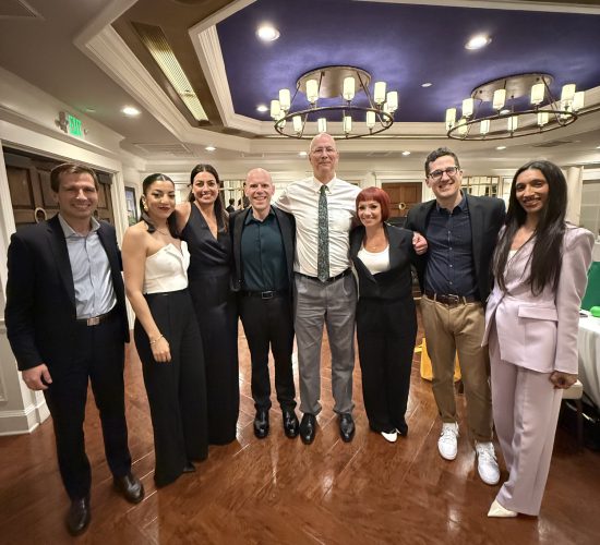 Group photo at the Lyme Warrior Gala of Brooke Stoddard, Jasmin Perdomo, Nicole O'Donnell, Matt Sabatello, Rich Johannesen, Carolann Mazza Love, Jesse Ruben, Monica Cipriani